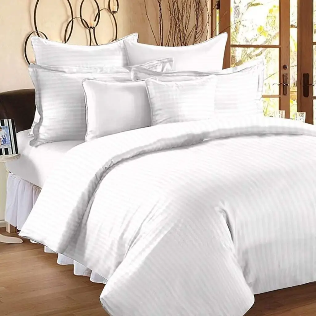 white stripes bedsheets set 112x112
